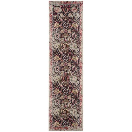 Safavieh Monaco Power Loomed Rectangle Rug- Grey - Multi- 2 ft. 2 in. x 14 ft. MNC206G-214